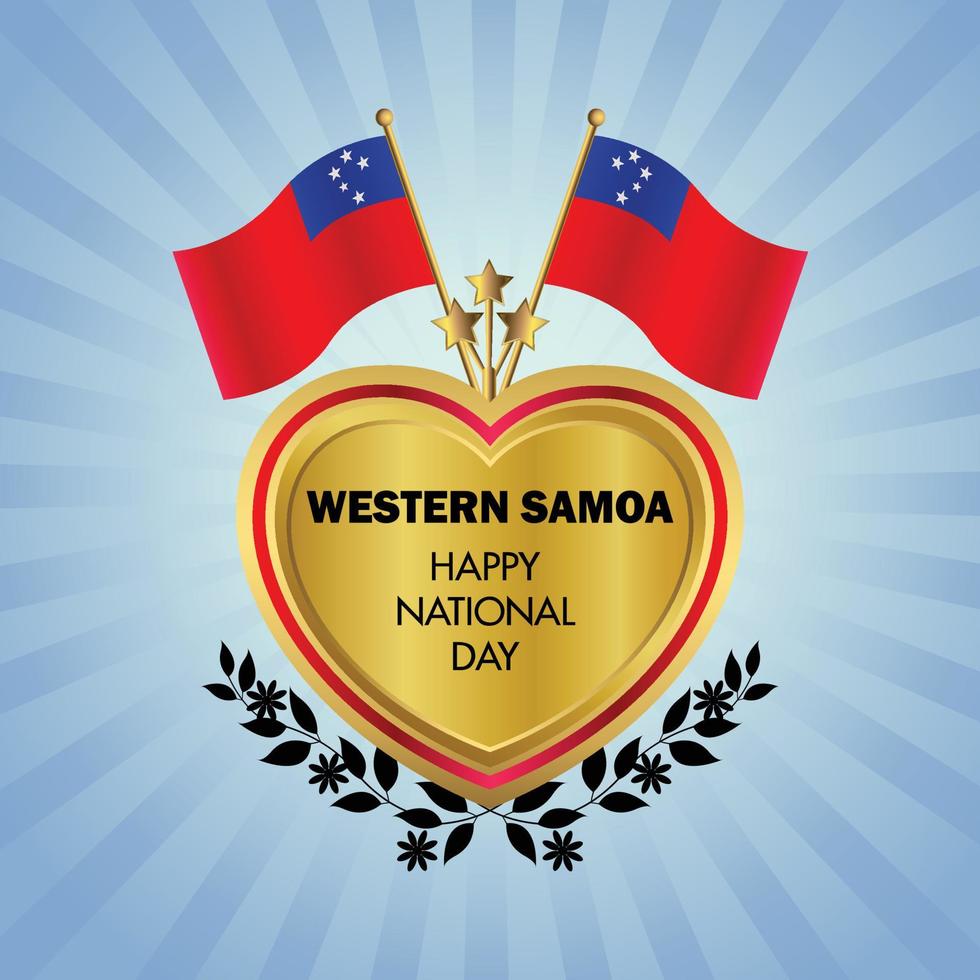 occidental Samoa nacional día , nacional día pasteles vector