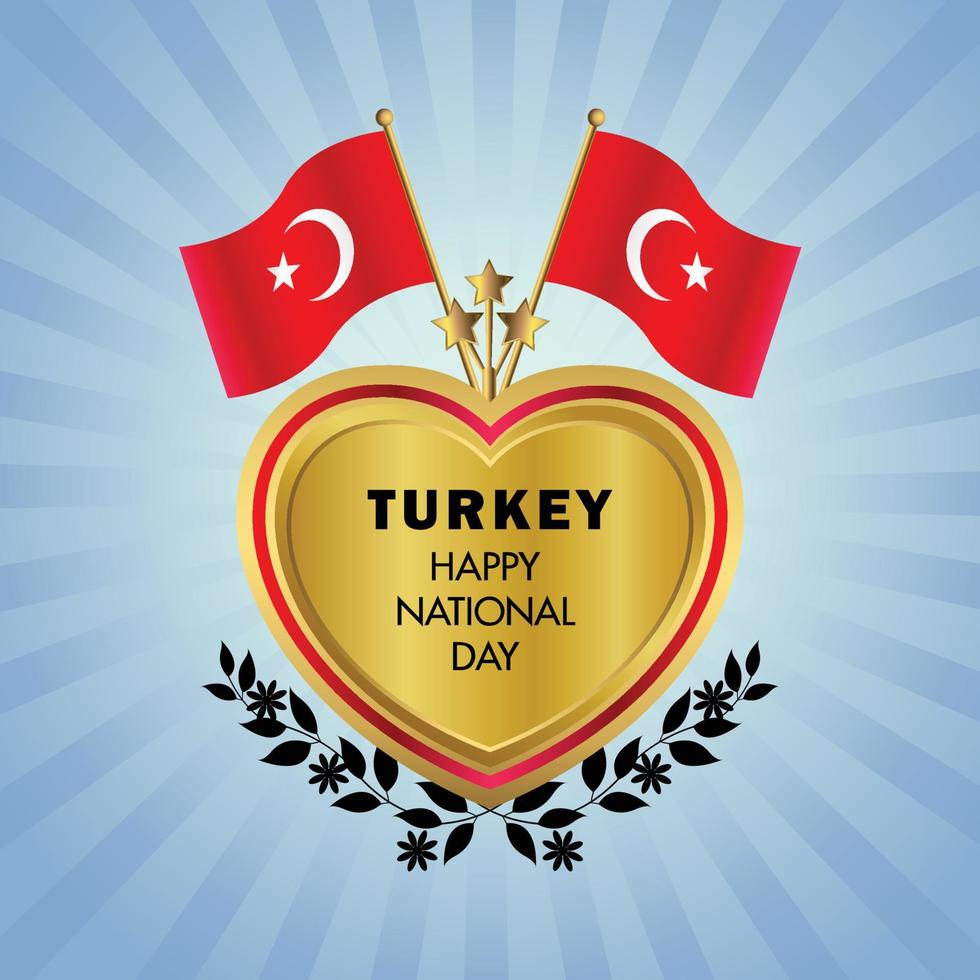 Turkey national day , national day cakes vector