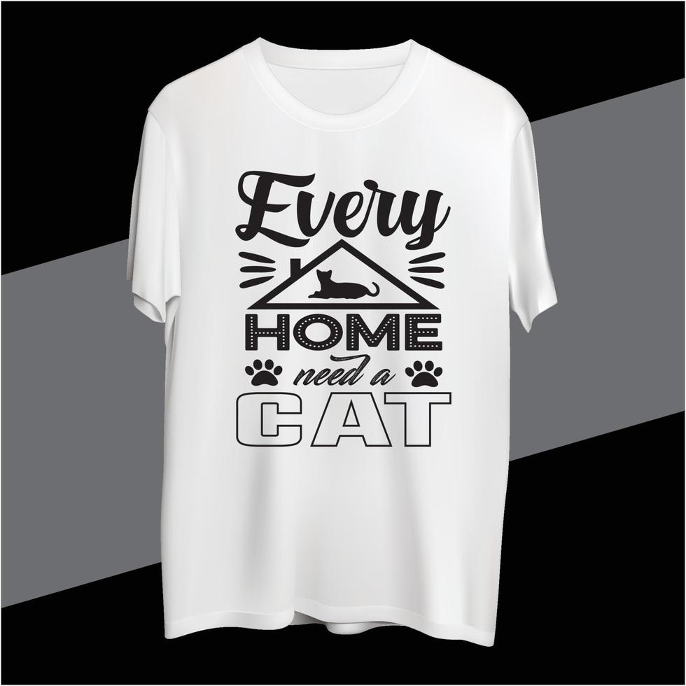 Every Home Need A Cat t shirt design vector