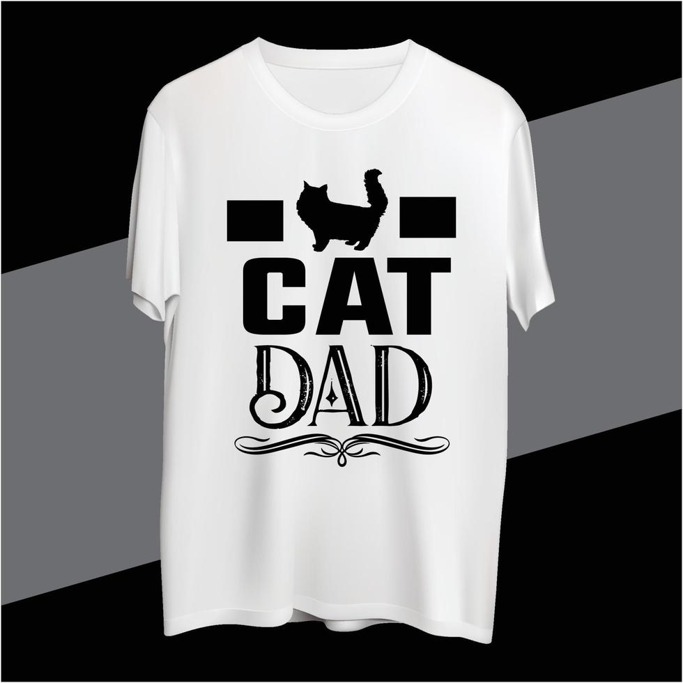 Cat dad t-shirt design vector