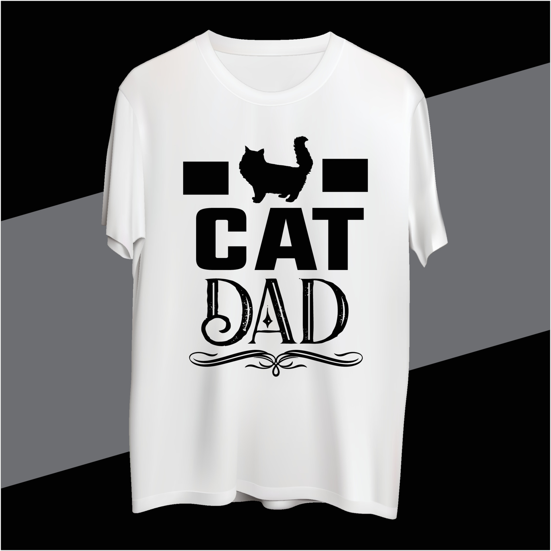 Cat dad tshirt design 21432813 Vector Art at Vecteezy