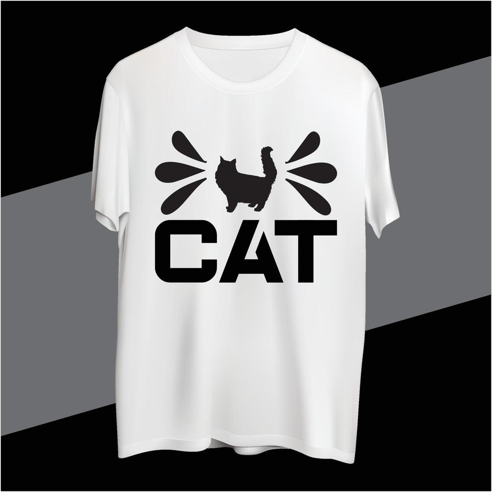 Cat t-shirt design vector