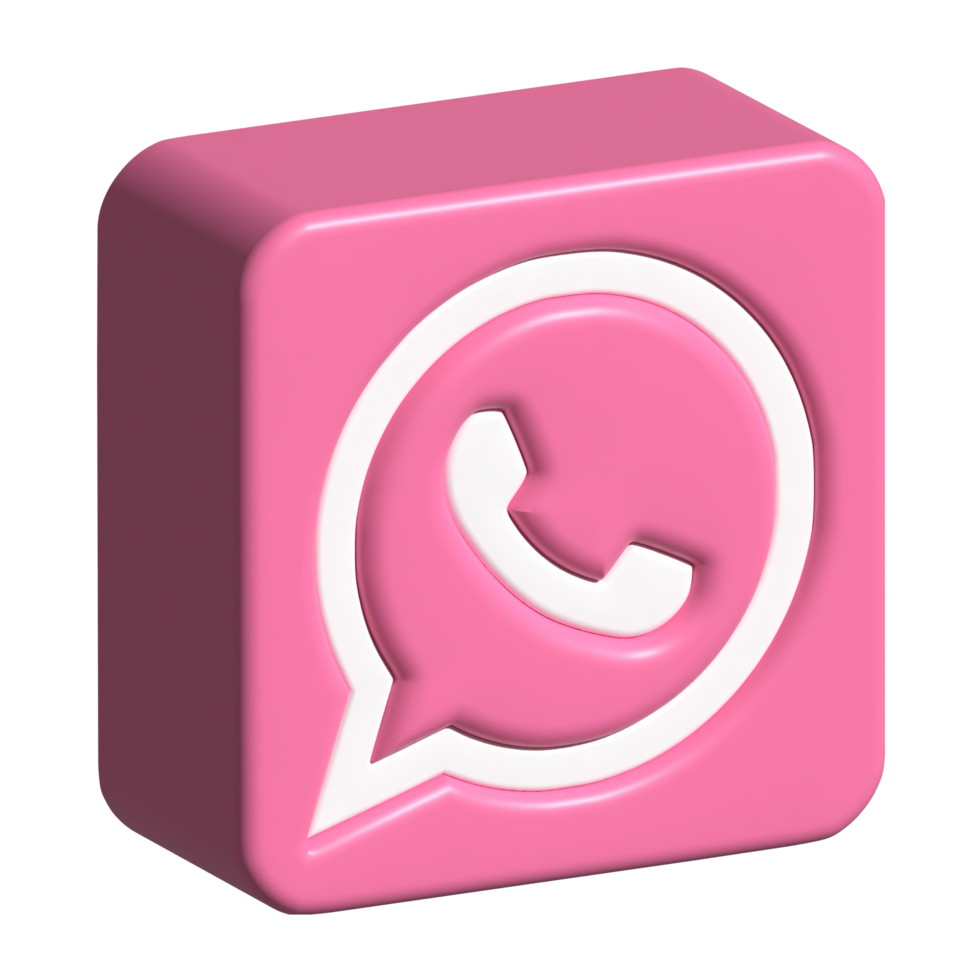 3d icon logo of whatsapp png