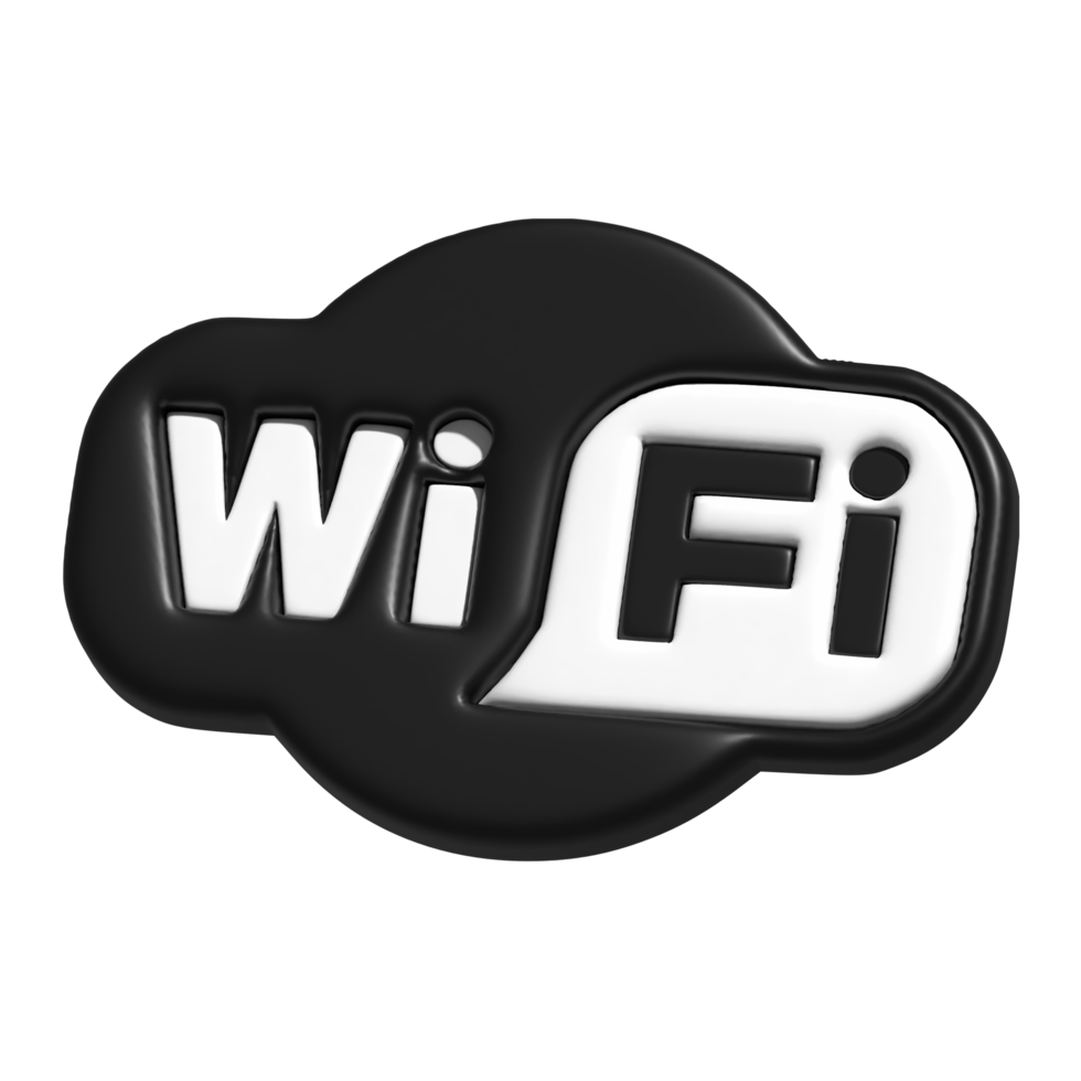 3d icoon van Wifi draadloze logo png