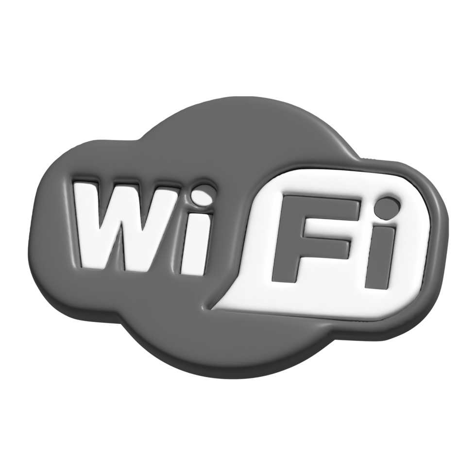 3d ícone do Wi-fi sem fio logotipo png