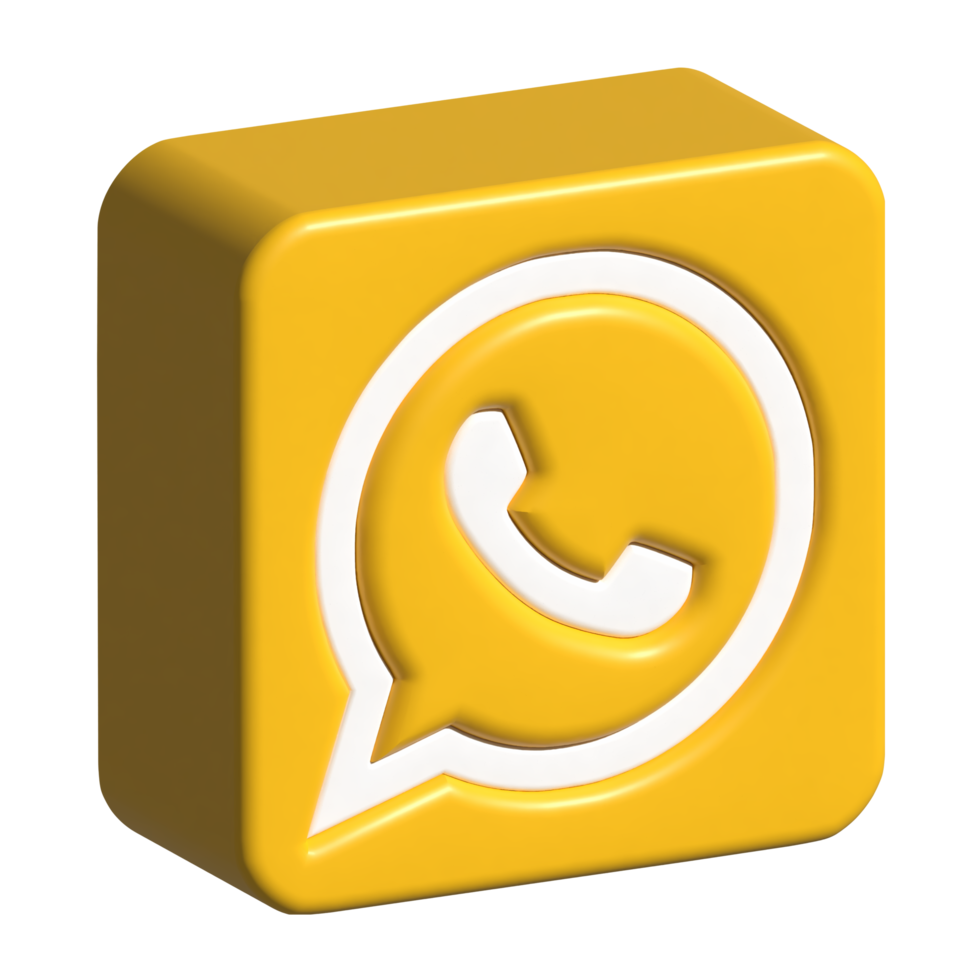 3d icon logo of whatsapp png