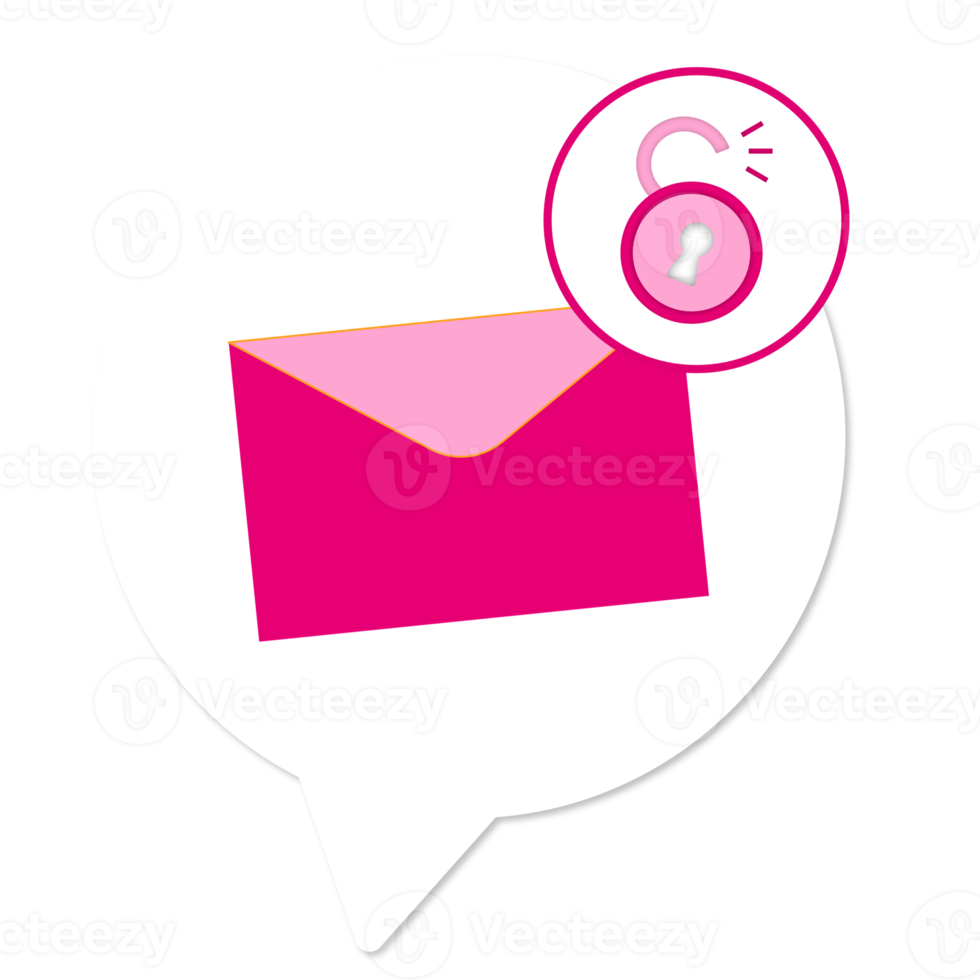 Unlock Pink Message 21432944 PNG