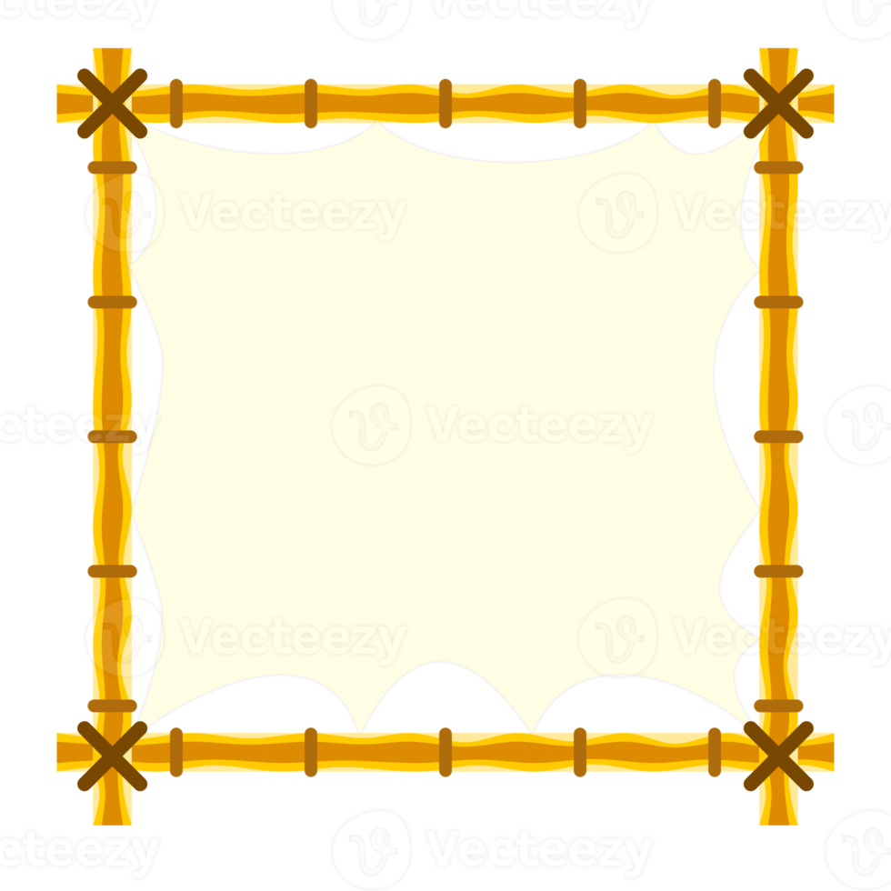 Blank Banner and Bamboo Frame png