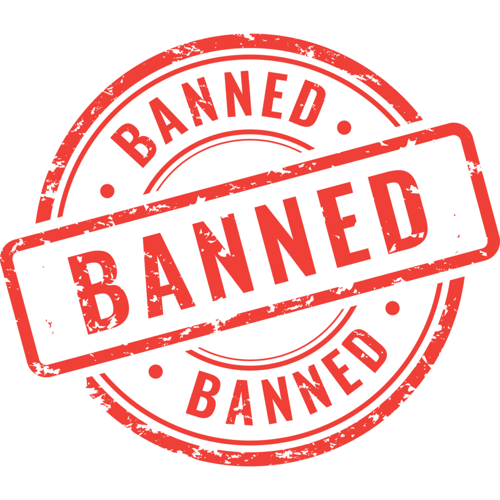 banned, rubber stamp 21432992 PNG