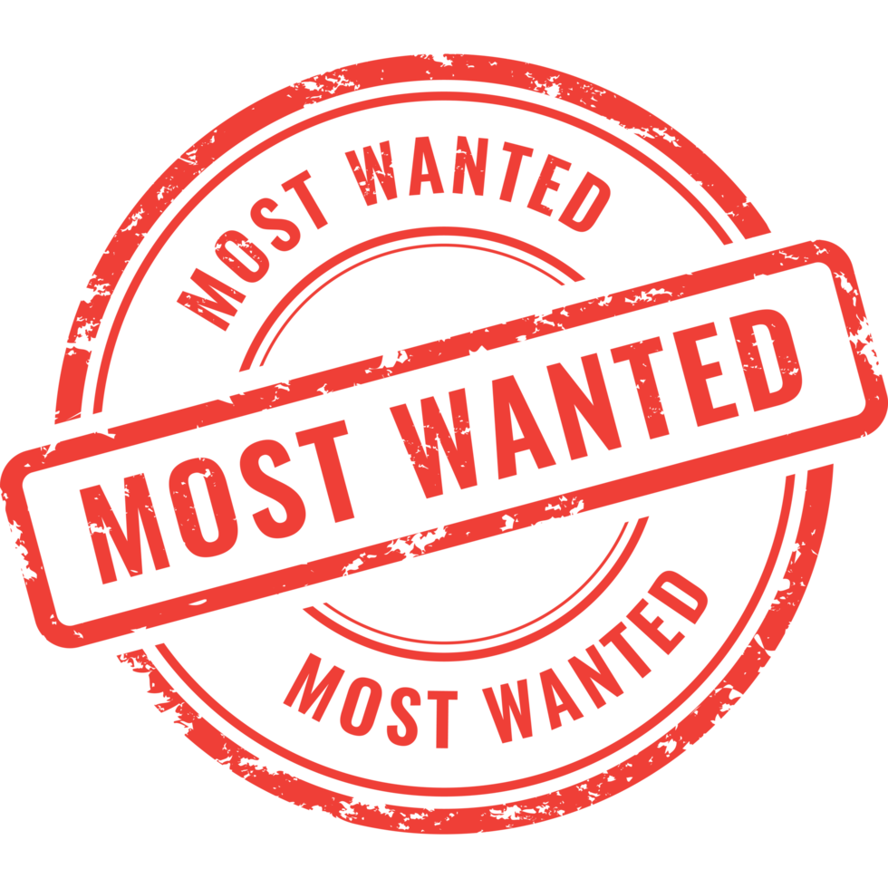 most wanted, rubber stamp 21432997 PNG
