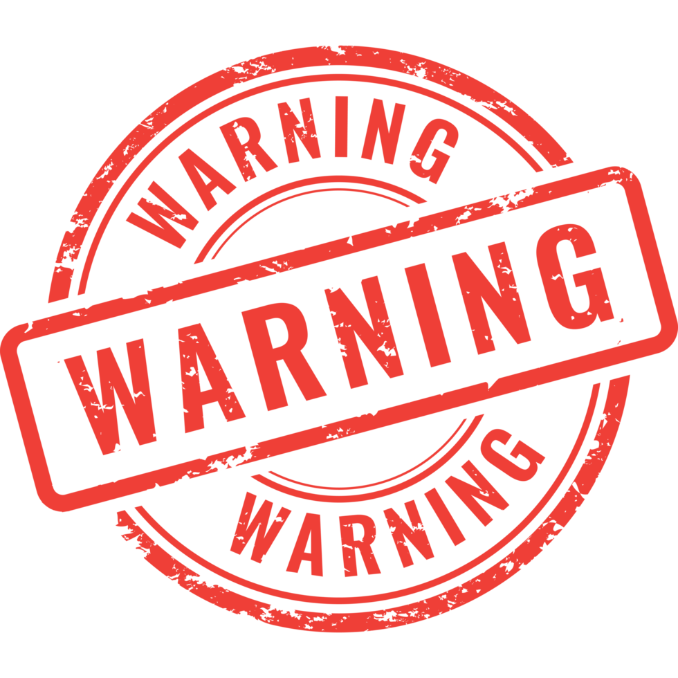 warning, rubber stamp 21432998 PNG