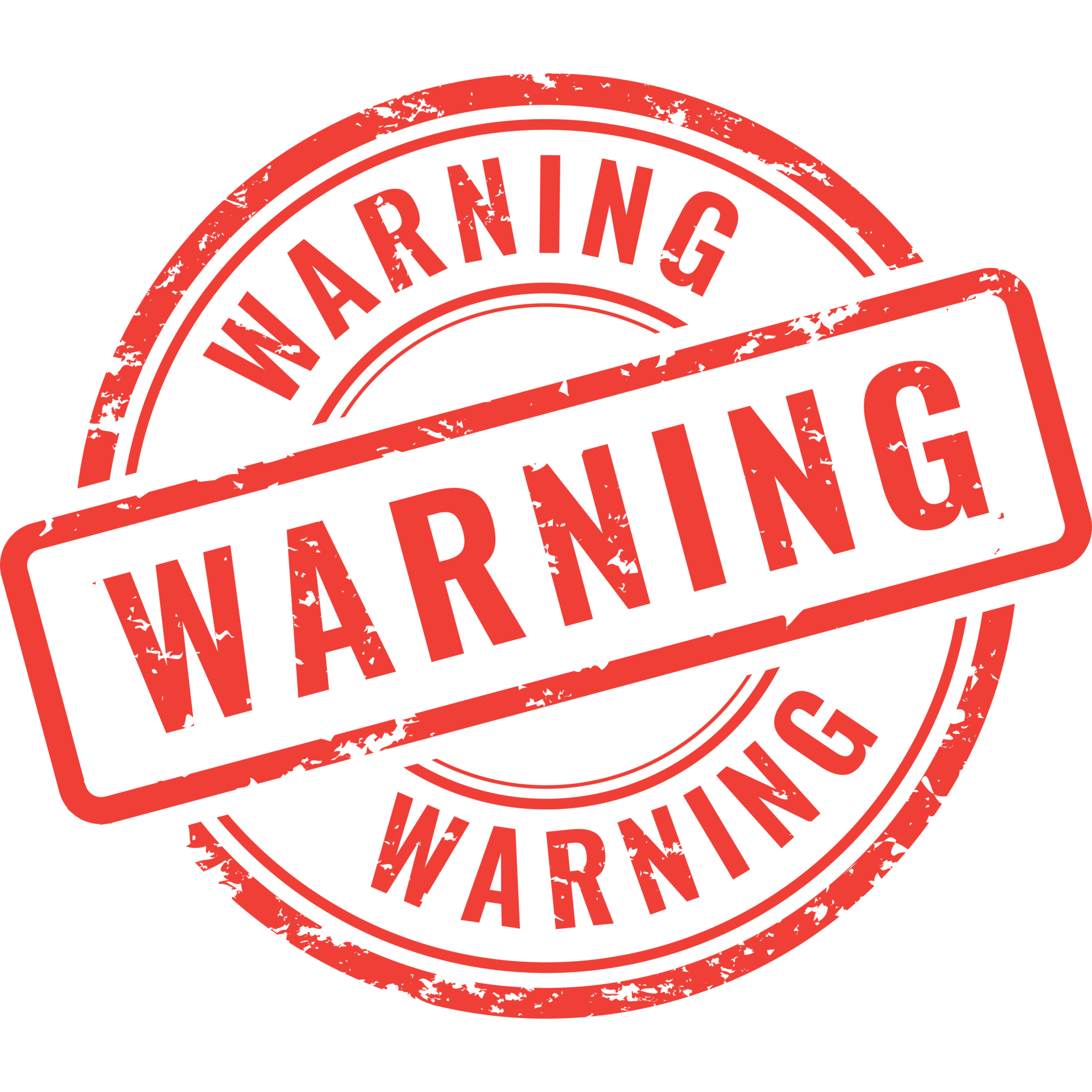 Warning Rubber Stamp 21432998 PNG