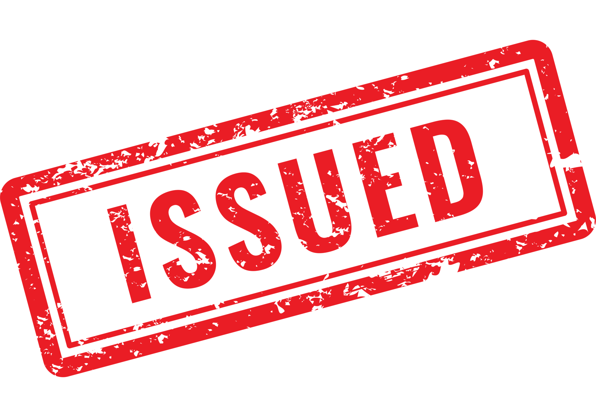 issued, rubber stamp 21433003 PNG