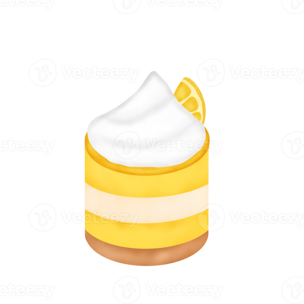 Watercolor Lemon Cake png