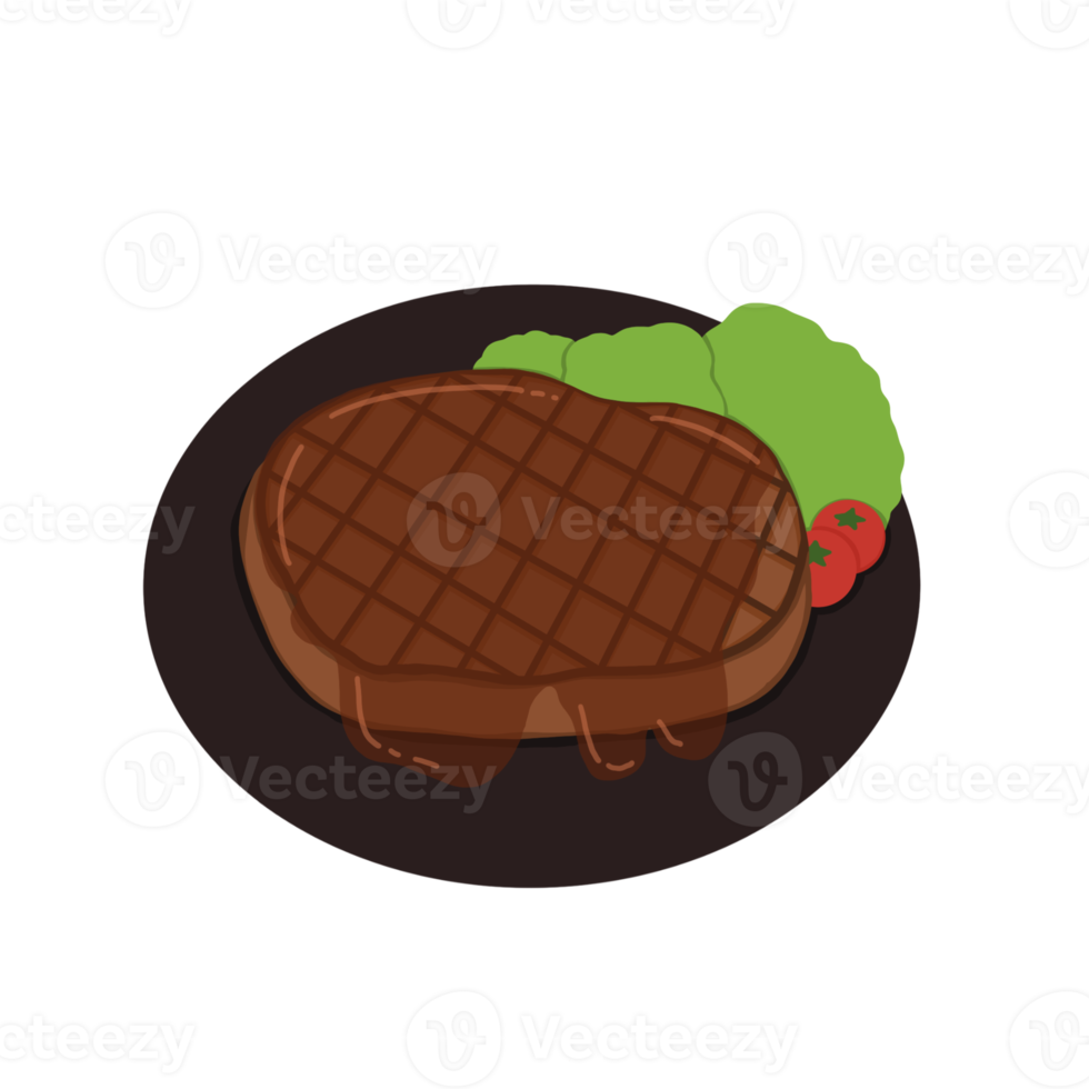 steak illustratie. voedsel. vlak ontwerp. png