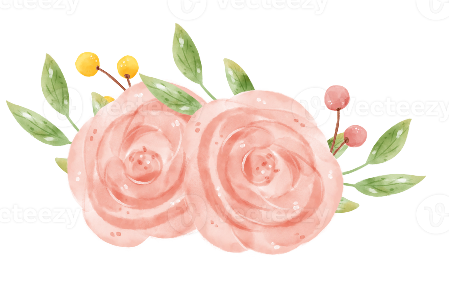 watercolour sweet floral wreath flower banner hand drawn graphic illustration png