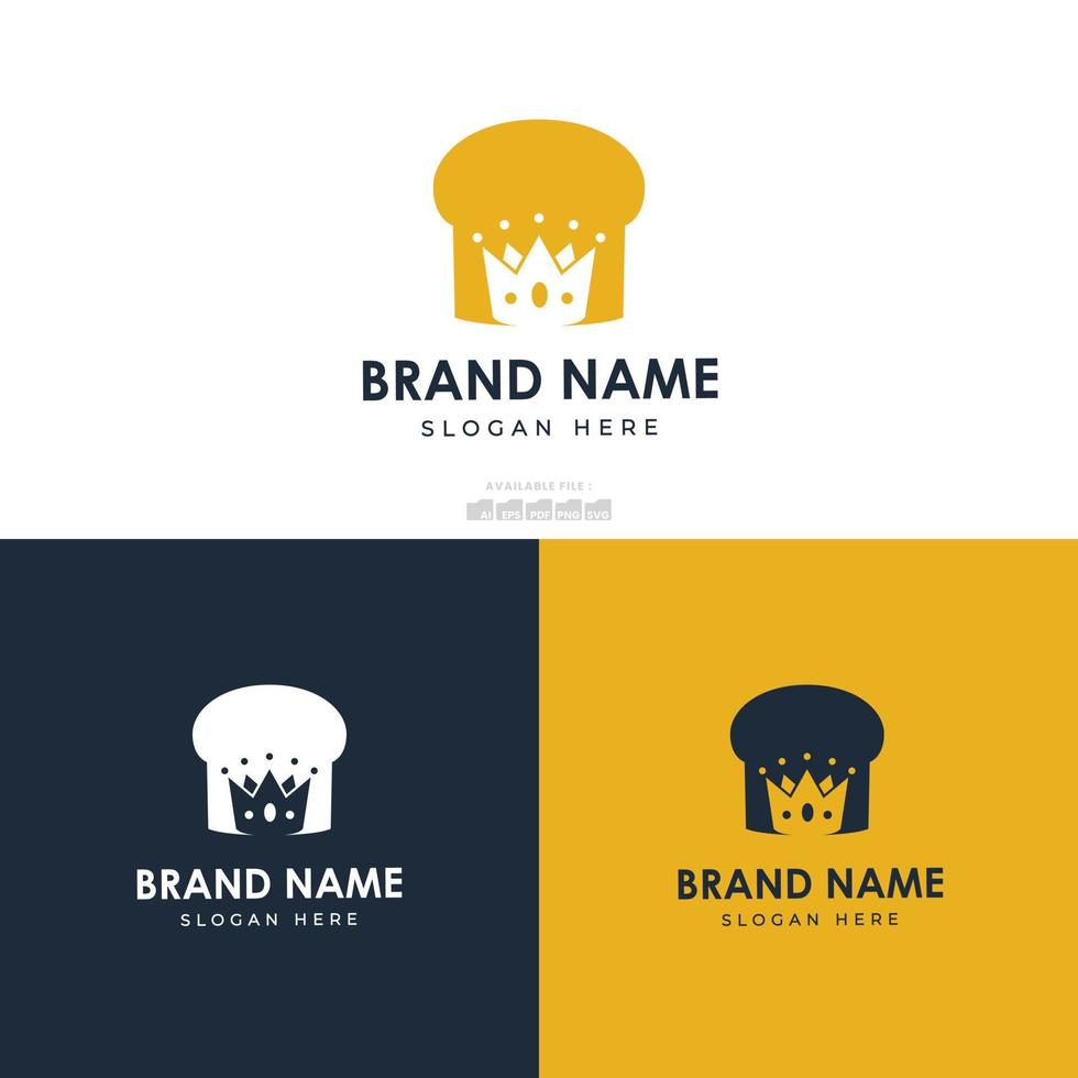 Bread King Logo Template vector