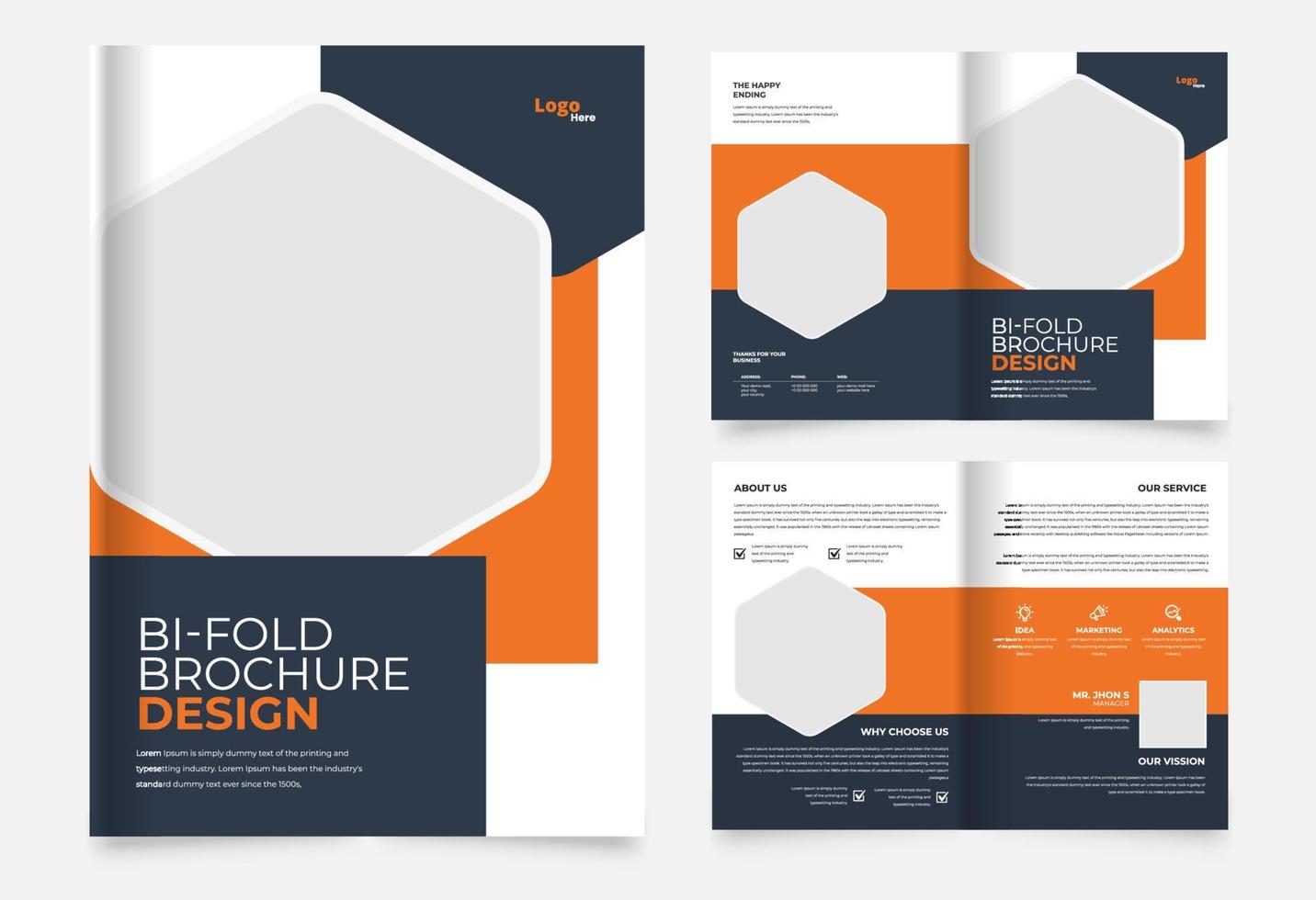 creative professional abstract business brochure design template vector