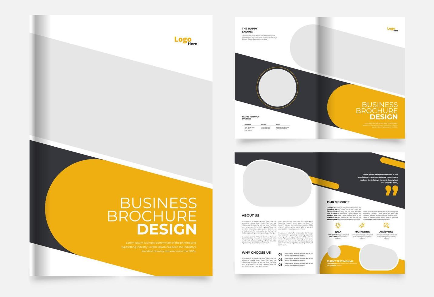 creative professional abstract business brochure design template vector