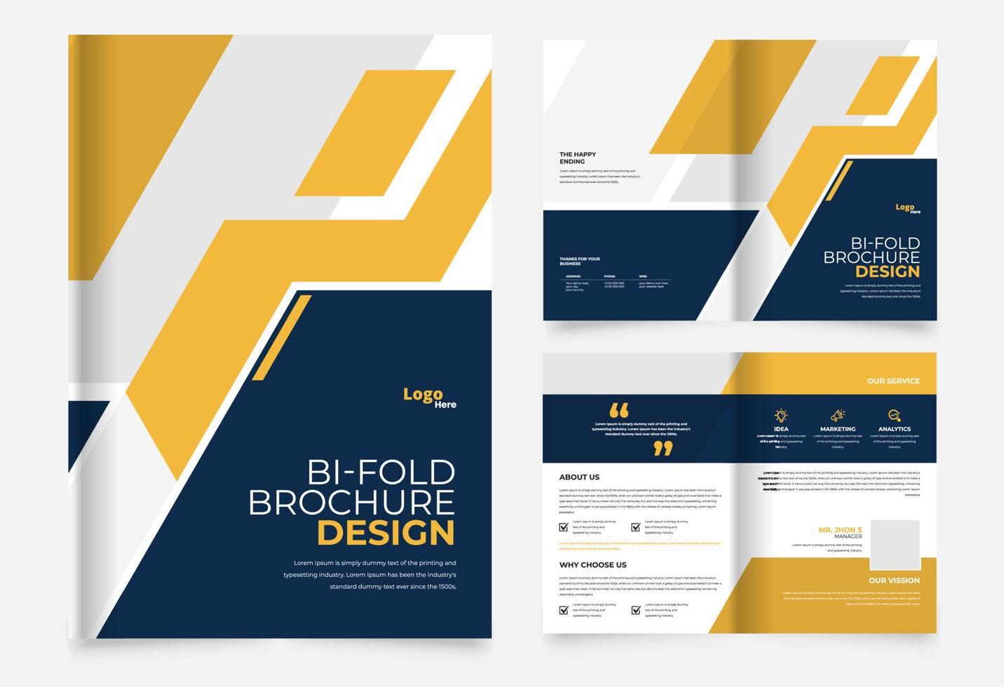creative professional abstract business brochure design template vector
