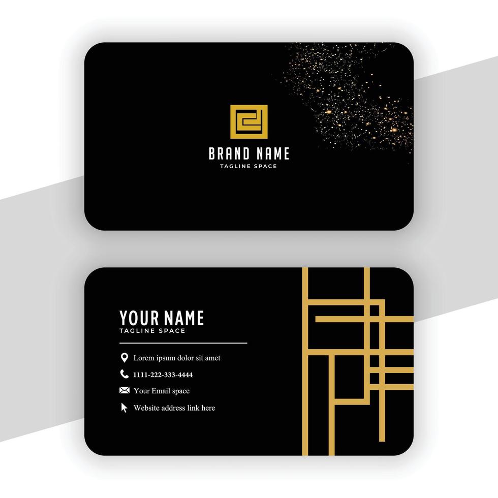 Exude Elegance and Refinement with Our Luxurious Golden Business Cards Elevate Your Personal Branding to a New Level of Prestige and Distinction vector