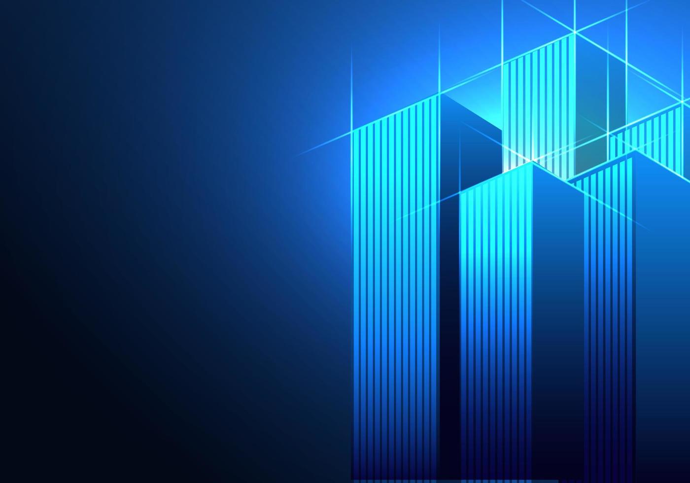 Background of high-rise buildings in the city as a hub for technology The Internet and the People That Make Prosperity vector
