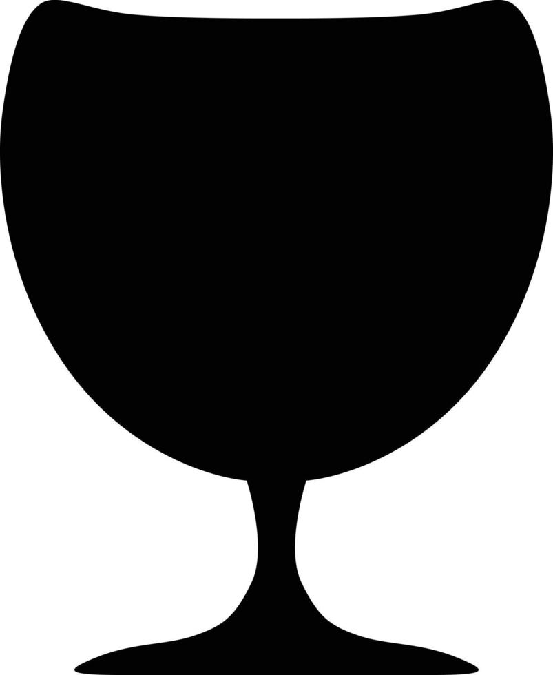 vino vaso vector icone diseño. plano icono.