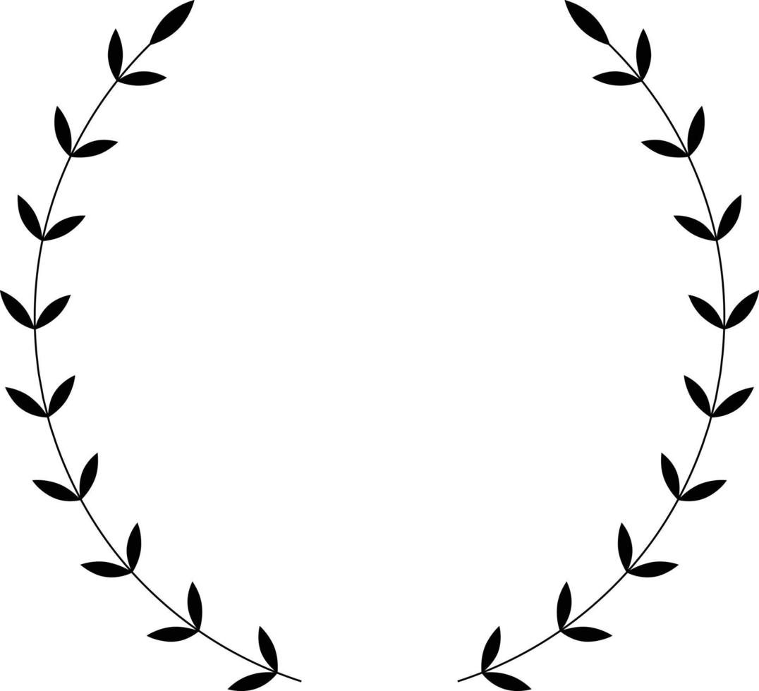 Laurel wreath vector icon design. Circle flat icon.