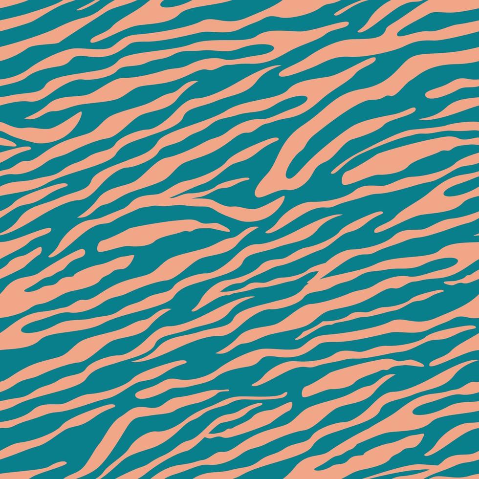 Seamless pattern with animal print, abstract stripes. Mid Century Modern Art design for paper, cover, fabric, interior decor and more. vector