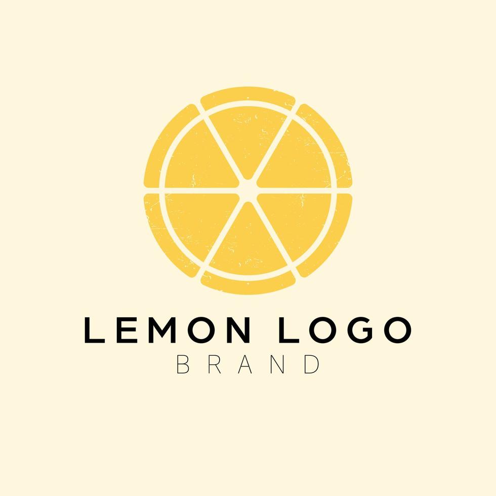 Lemon logo design. Simple and modern logotype. vector