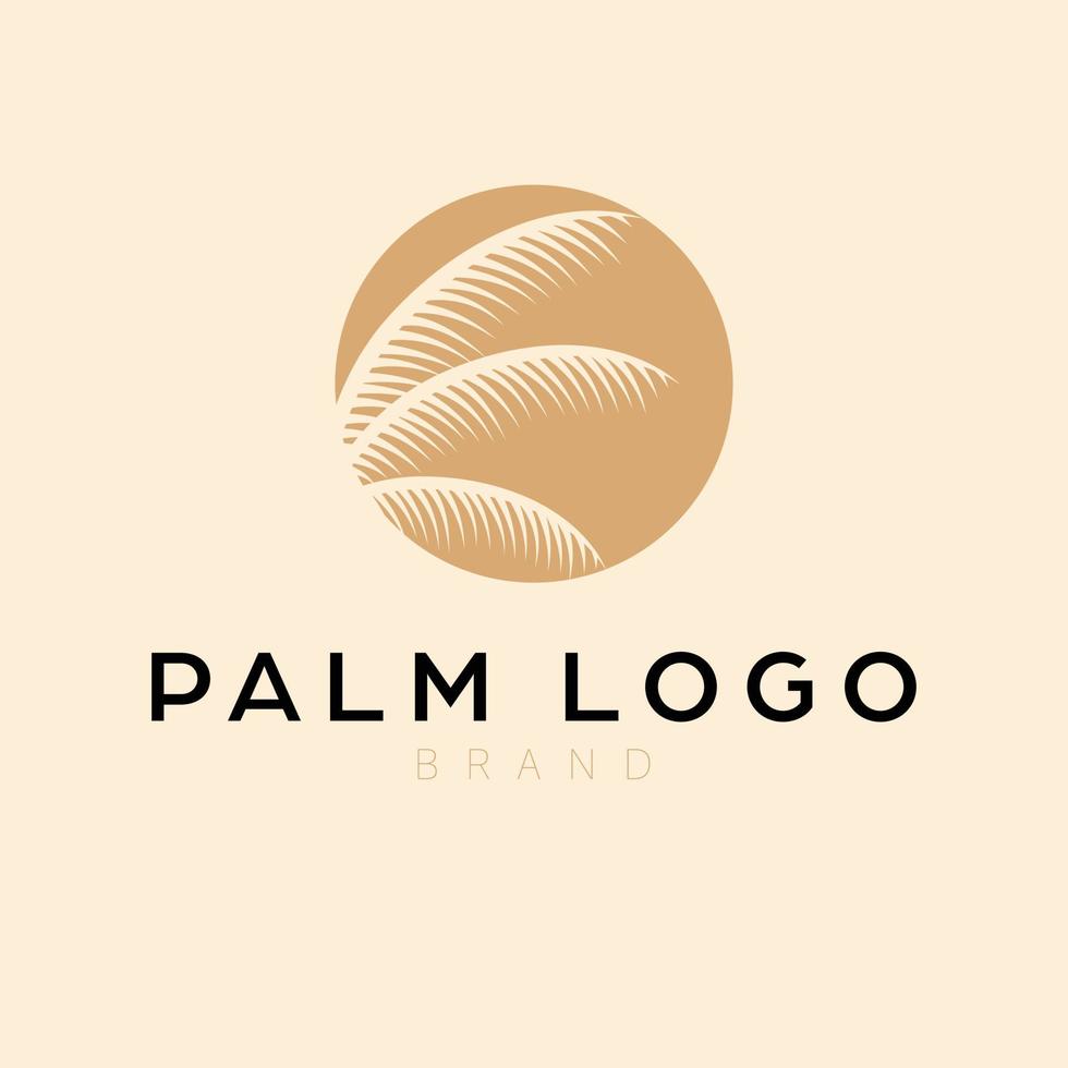 Palm logo design. Abstract tropical logotype. Simple and modern logo. vector