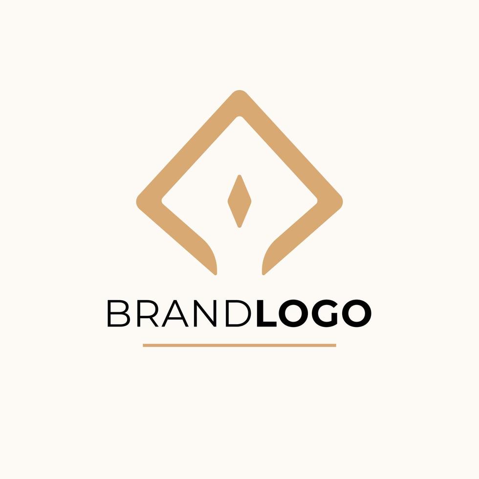 A letter brand logo design. Abstract shape logotype. Geometric logo template. vector