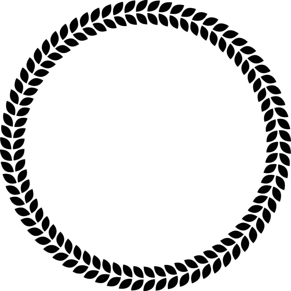 Laurel wreath vector icon design. Circle flat icon.
