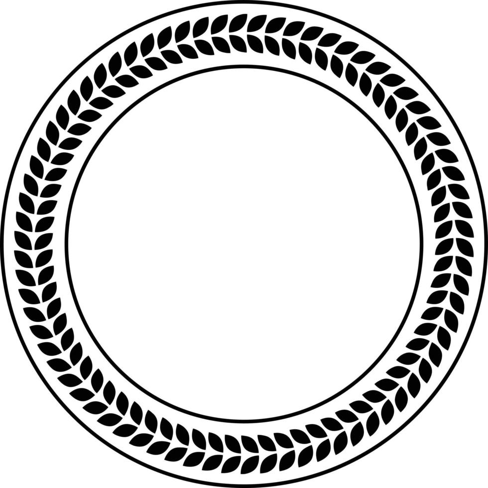 Laurel wreath vector icon design. Circle flat icon.
