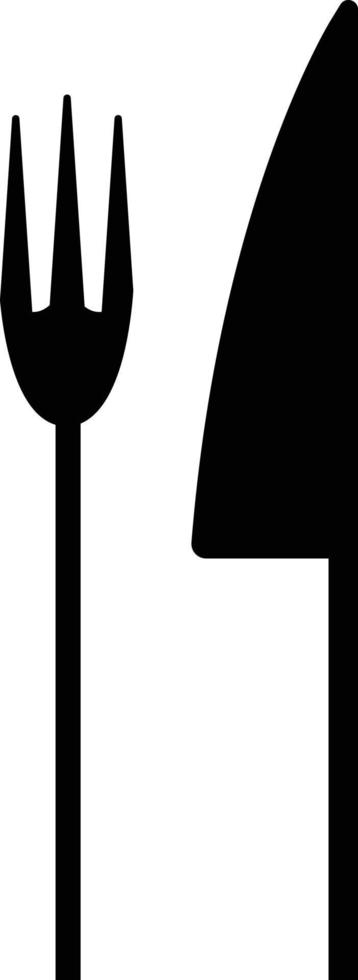 Fork and knife vector icon design. Flat icon.