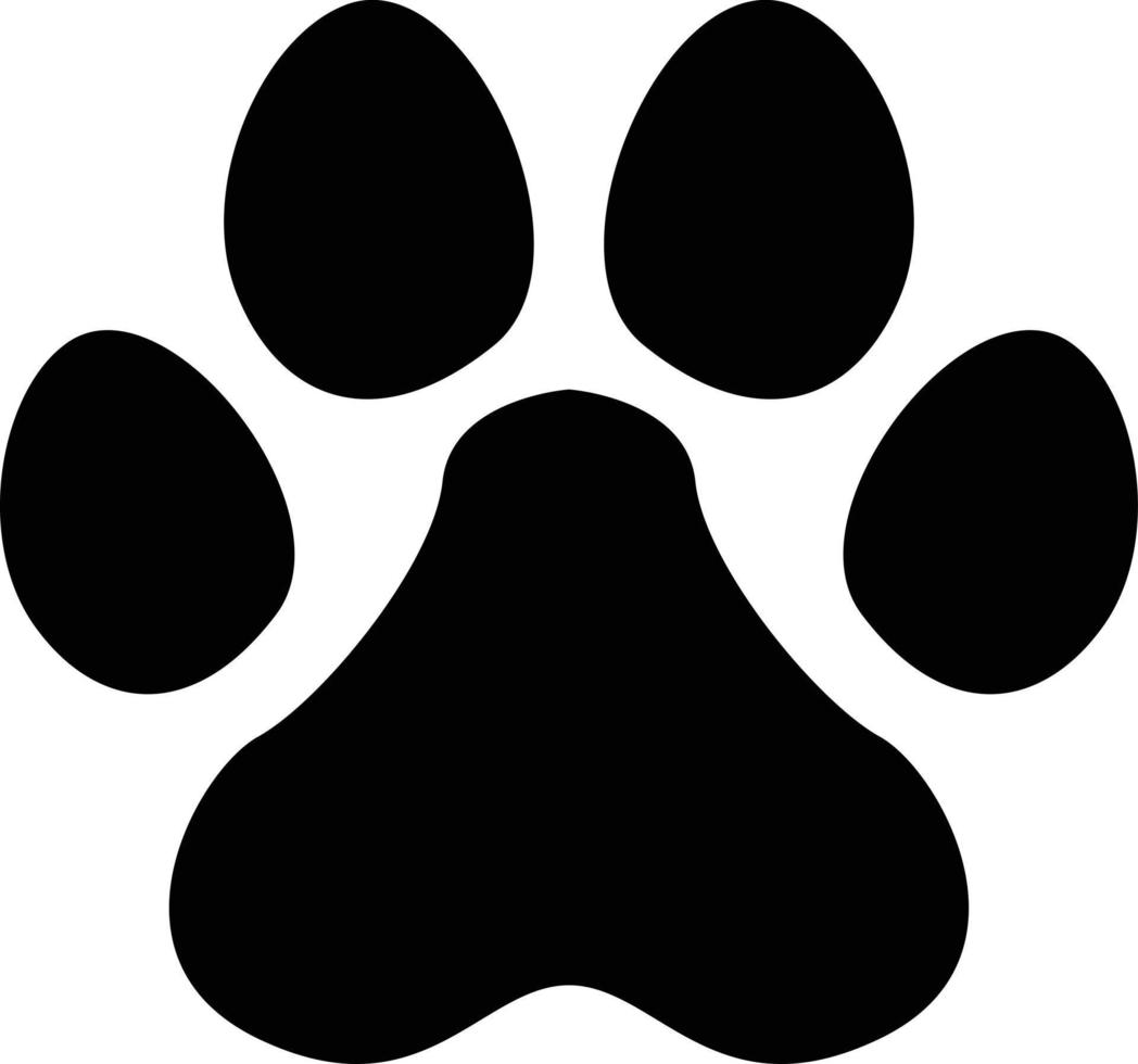 perro pata vector icono diseño. plano animal huella icono