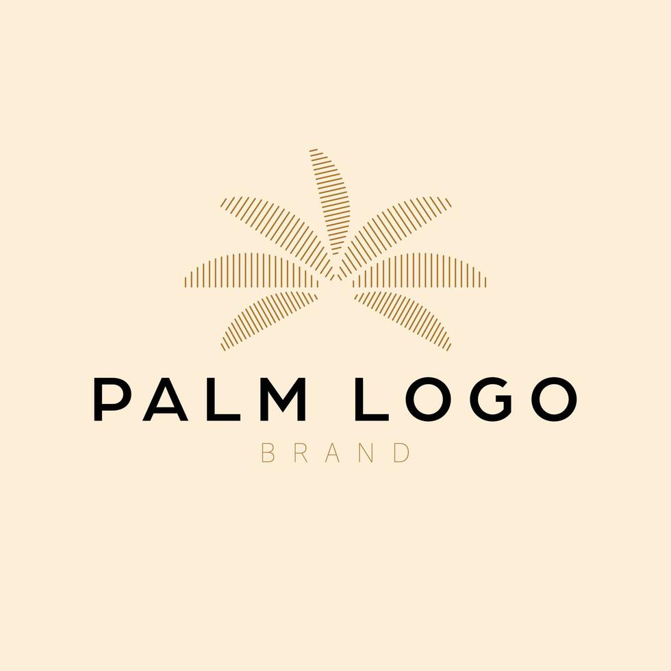 Palm logo design. Abstract tropical logotype. Simple and modern logo. vector