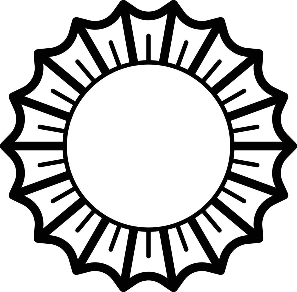 Sun vector icon design. Flat icon of sun.