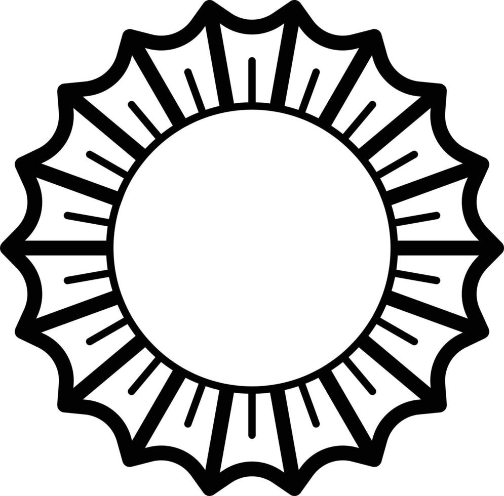 Sun vector icon design. Flat icon of sun.