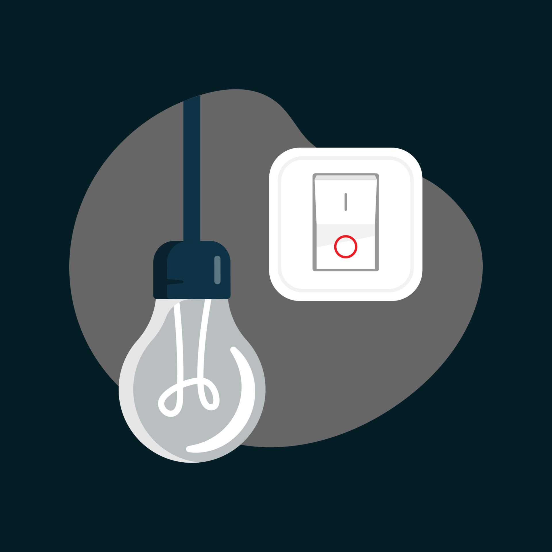 night mode on, power outage, saving electricity, turn off lamp with