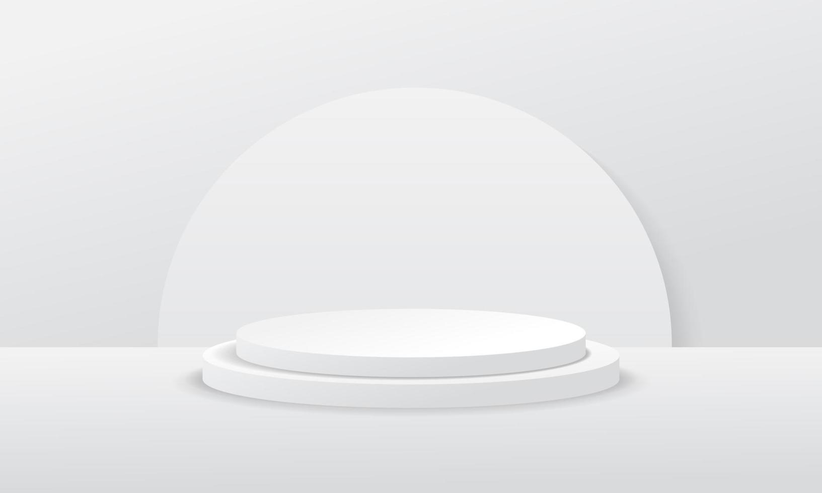 3d background products display podium. background vector 3d rendering with podium. stand to show cosmetic product on podium 3d. Stage showcase on pedestal display beige background studio