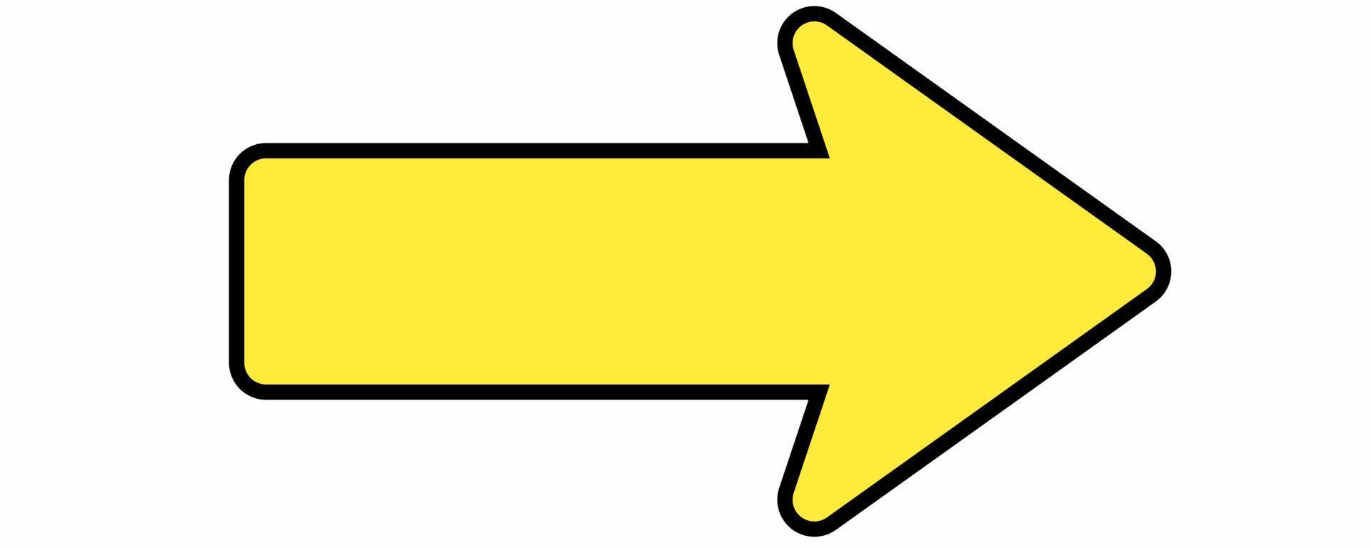 yellow right or next Arrow isolated on white background 21433681 Vector