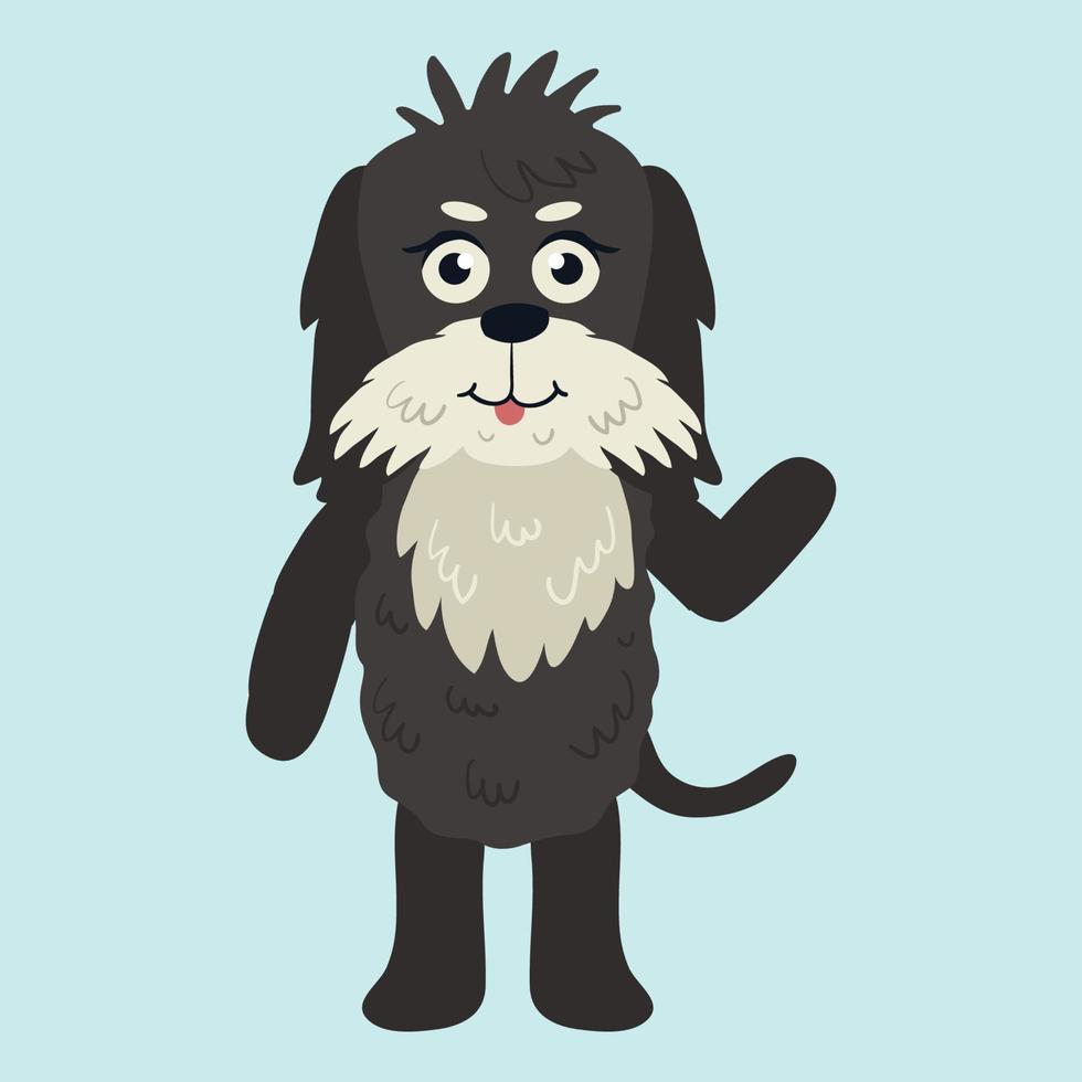 ilustración de el affenpinscher de pura raza perro vector