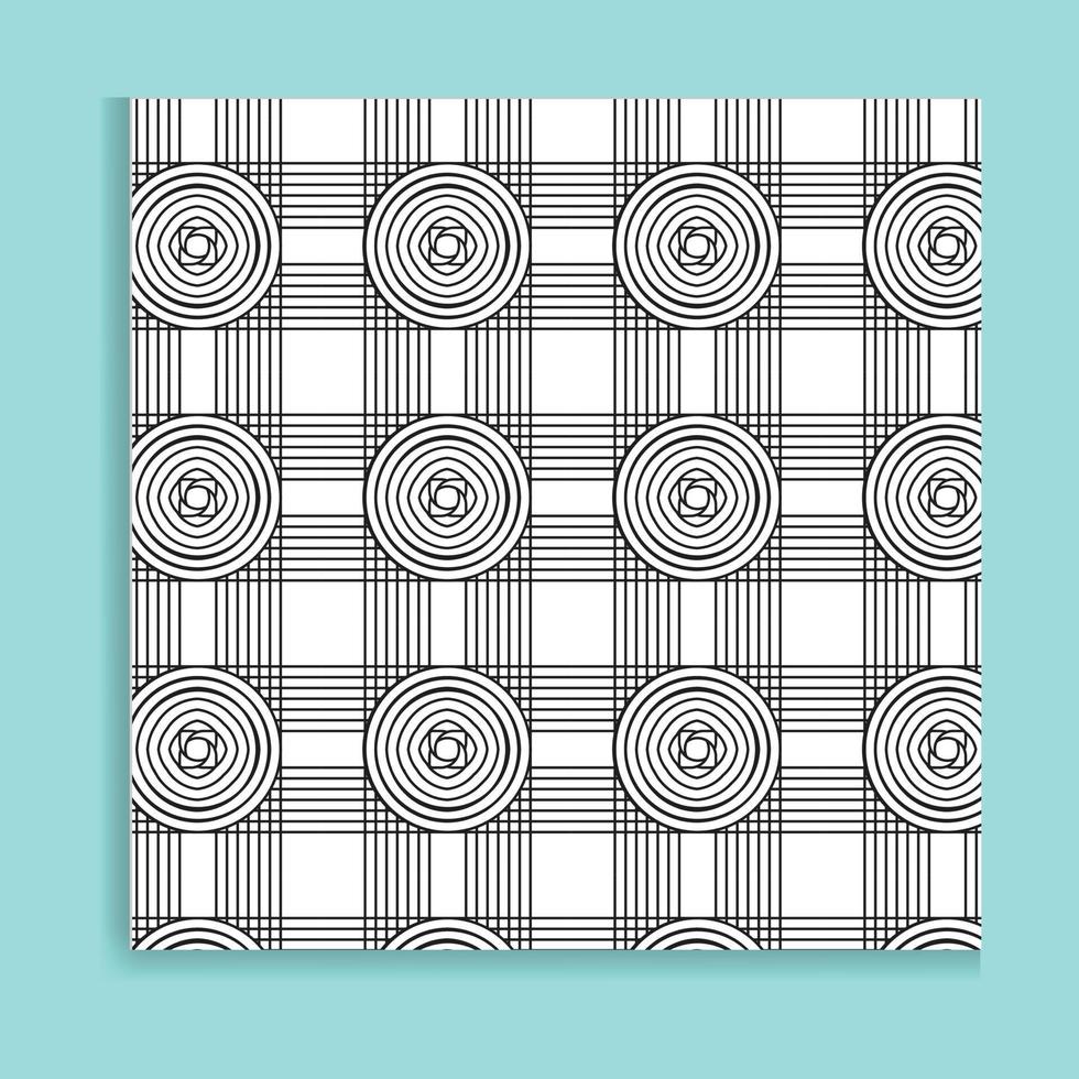 Seamless abstract modern geometric circle line pattern Vector Illustration.