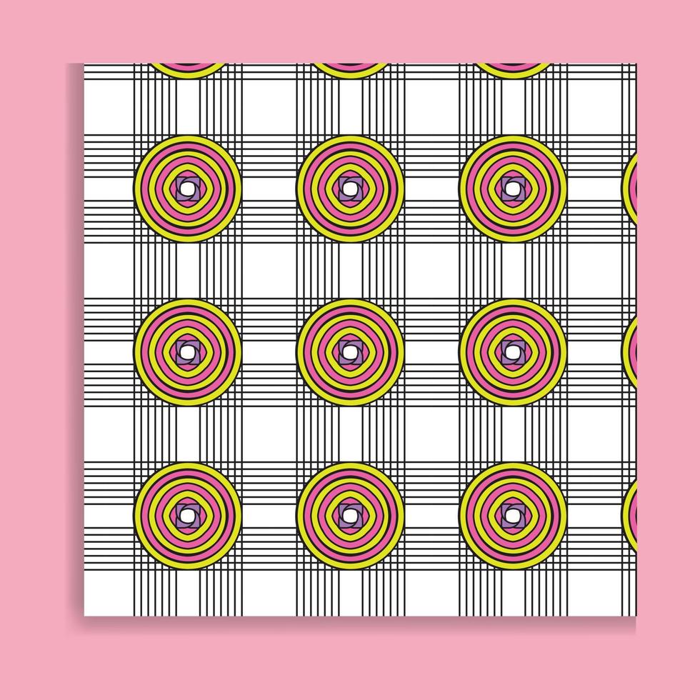 Seamless abstract modern geometric circle line pattern Vector Illustration.