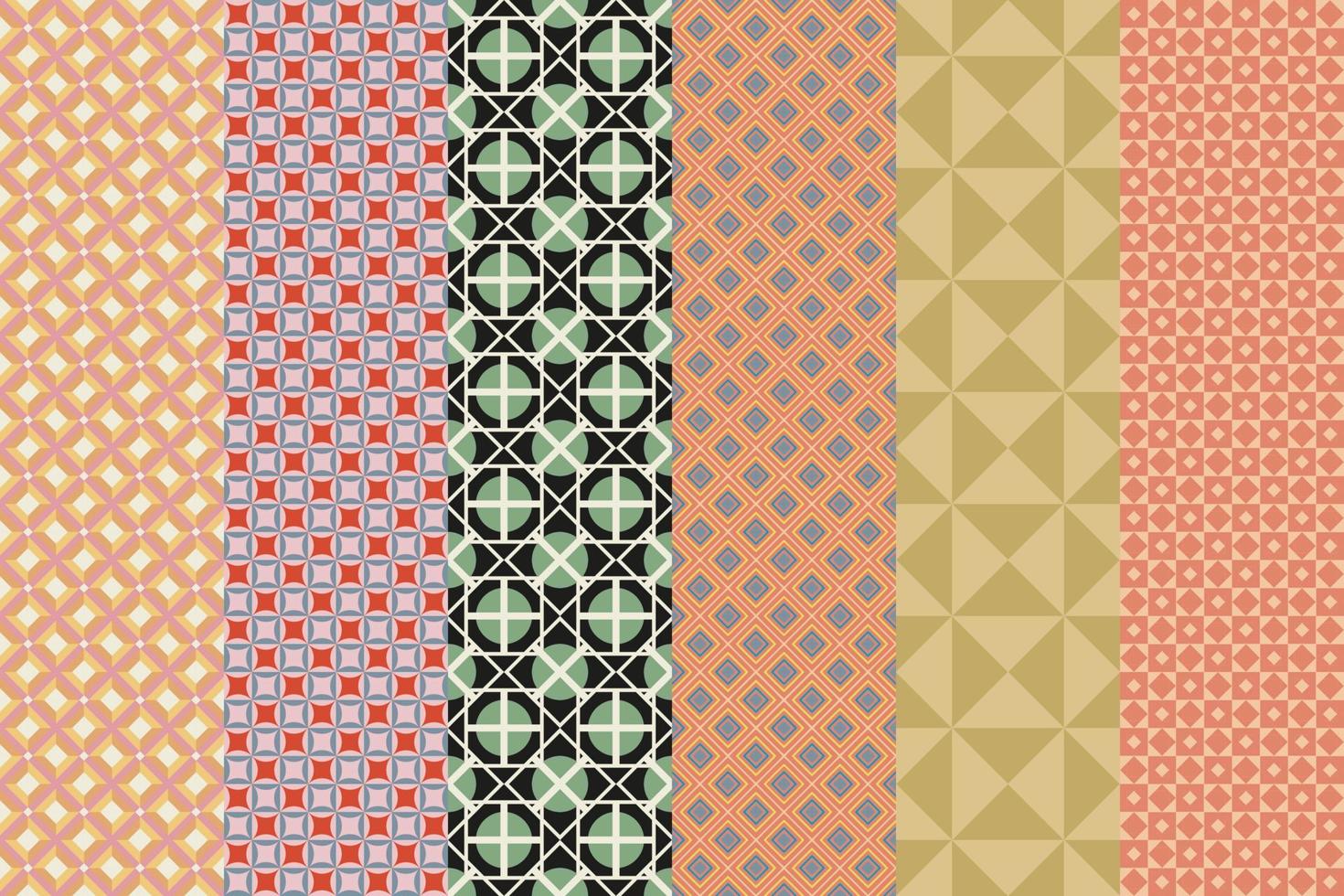 Modern seamless set of pattern, fashion style. Digital technology backdrop. vector
