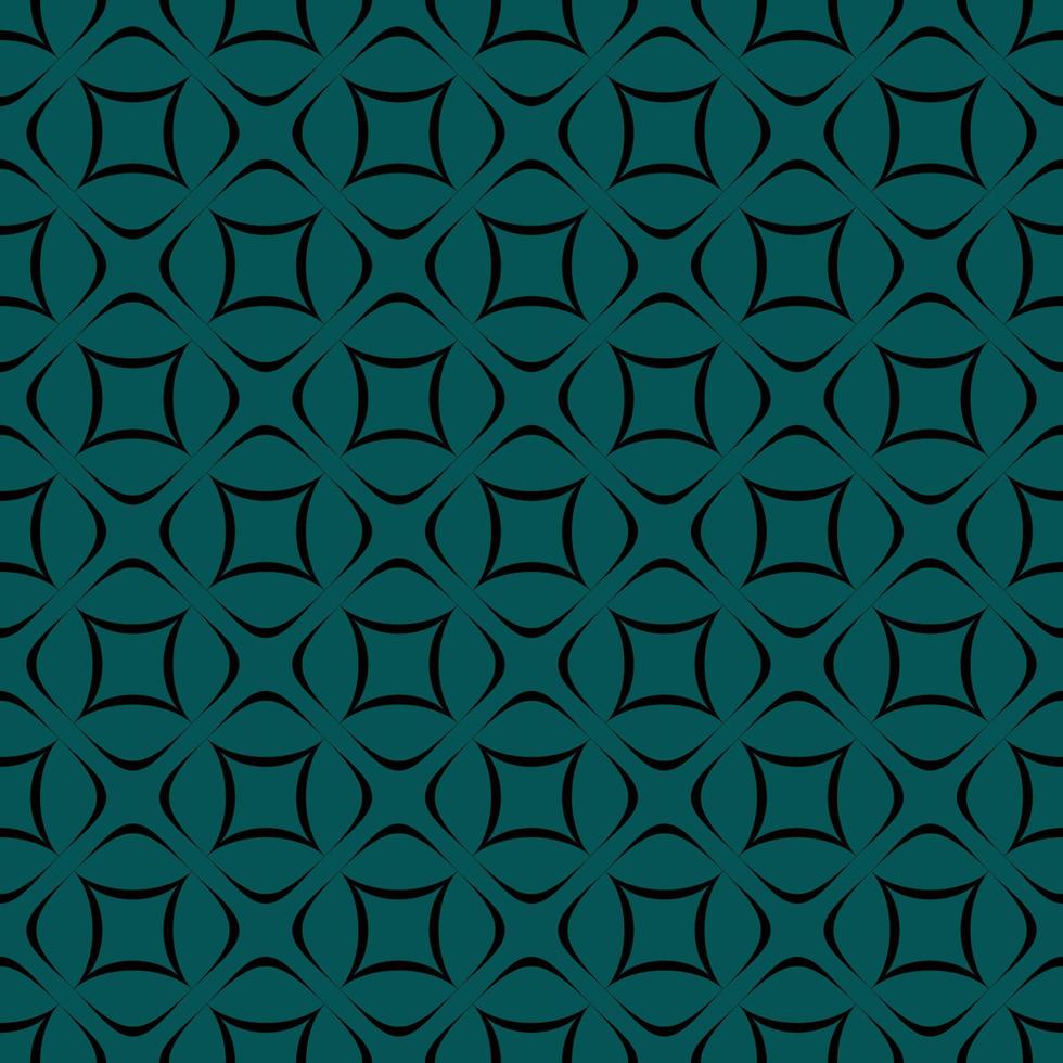 Black pattern on an emerald seamless background. vector