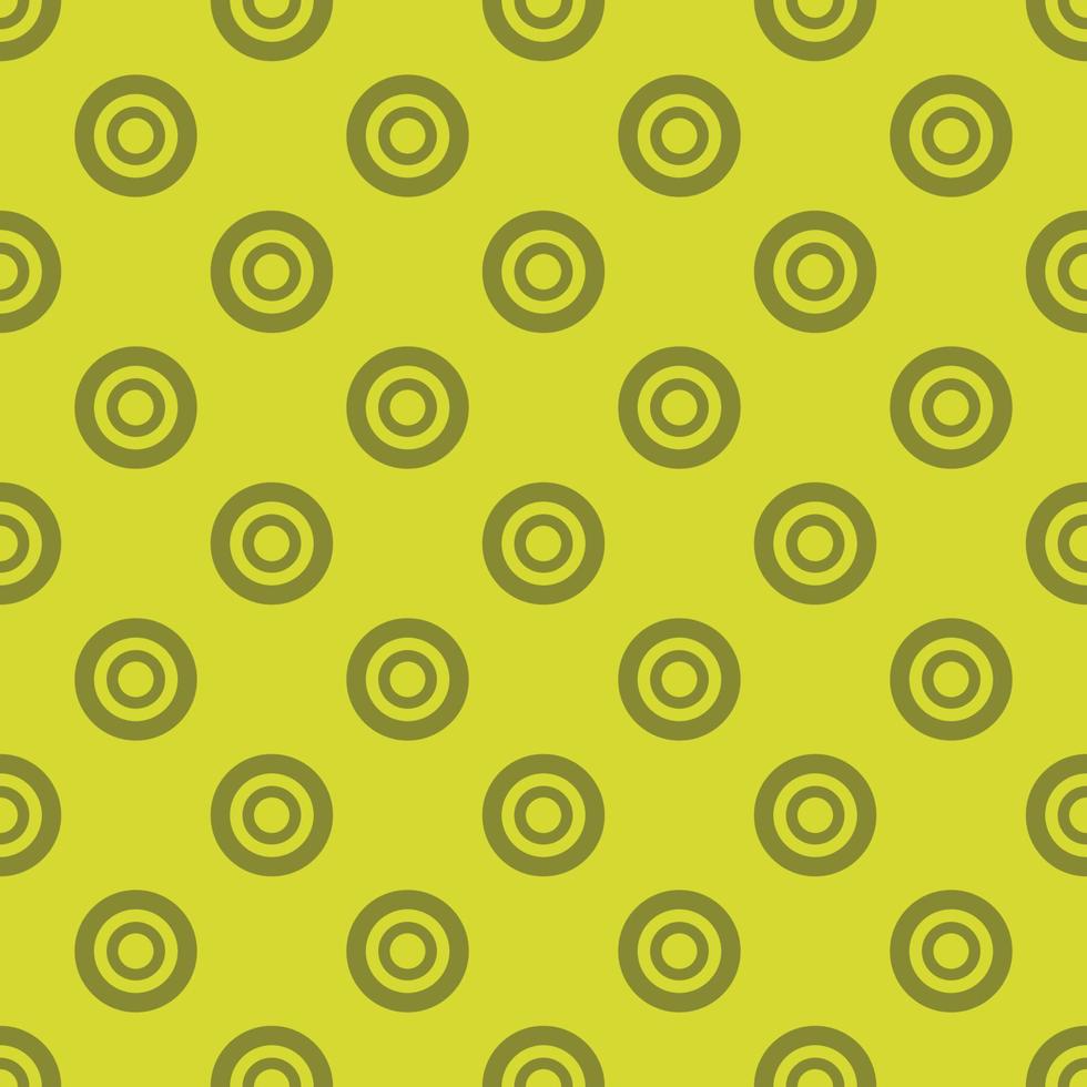 Dark green circles pattern on light green seamless background. vector