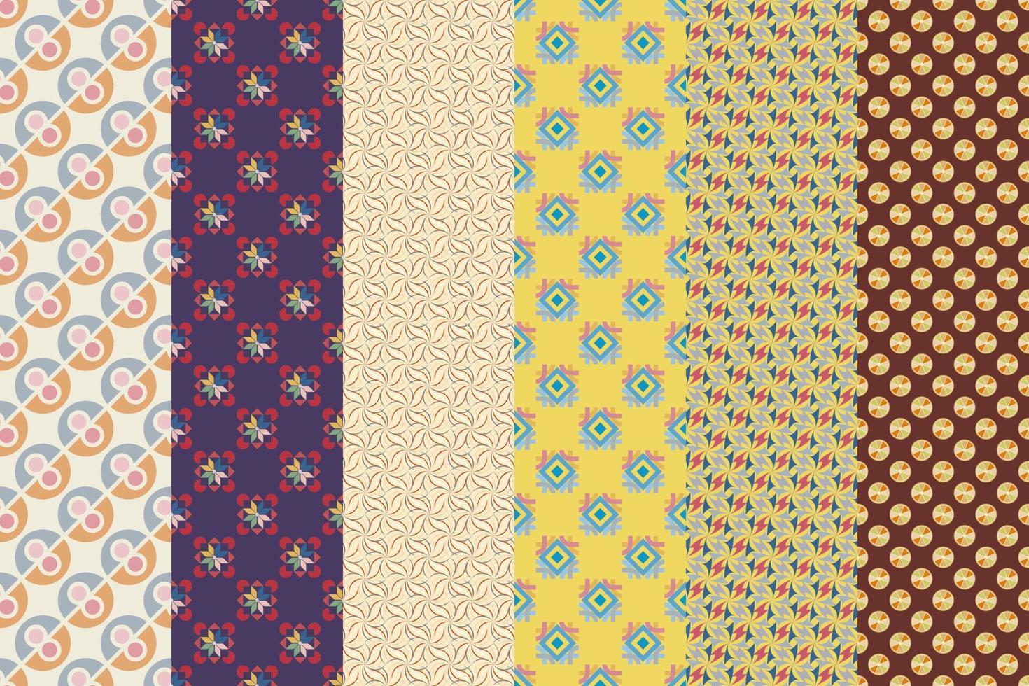 Seamless set of pattern. Ornamental wallpaper. Modern design, digital paper. vector