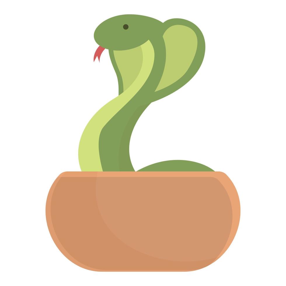 Cobra basket icon cartoon vector. Snake charmer vector